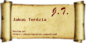 Jakus Terézia névjegykártya